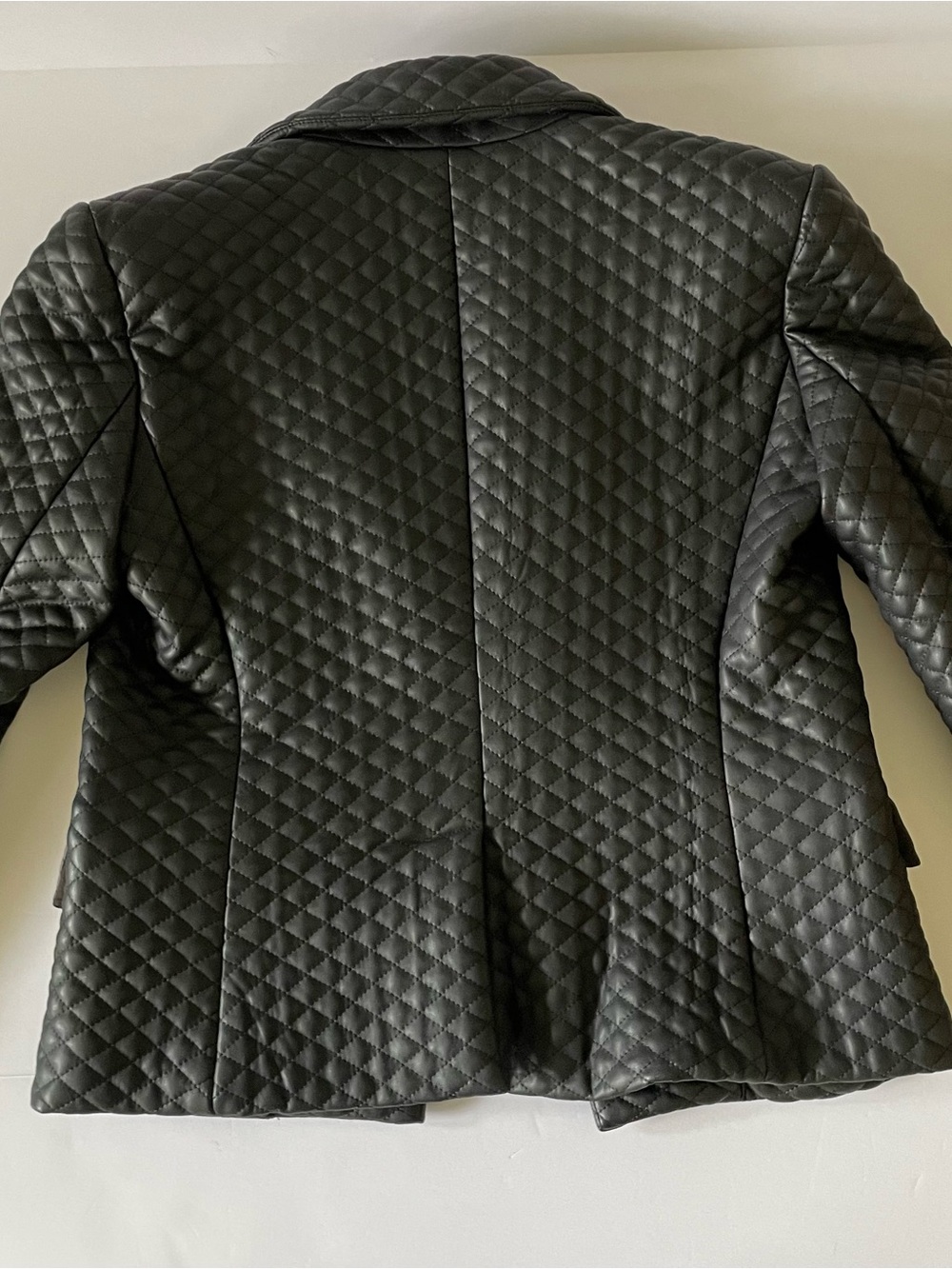 Generation Love Angie Quilted Vegan Leather Blazer Jacket Black 
Size M - Picture 12 of 13
